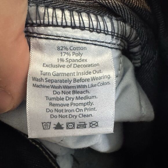 Eddie Bauer Jeans Women’s 10 Blue Trouser Denim Stretch Dark Wash NWT - Picture 10 of 11